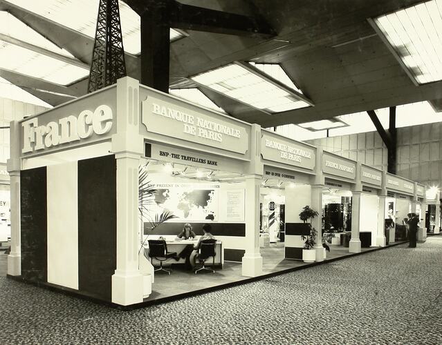 Photograph - French Exhibit, The Melbourne International Centenary Exhibition, Royal Exhibition Buildings, 1980
