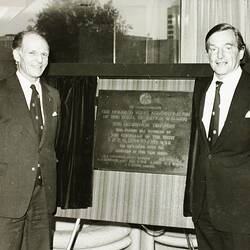 Photograph - Unveiling of the Plaque Commemorating 100 Years of Administration of the Royal Exhibition Building, Melbourne, 30 September 1981