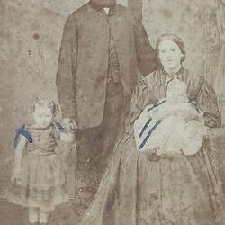 Digital Photograph - Studio Portrait, Janet Scrimgeour, Peter Brackelmann & Children, Bendigo, circa 1869