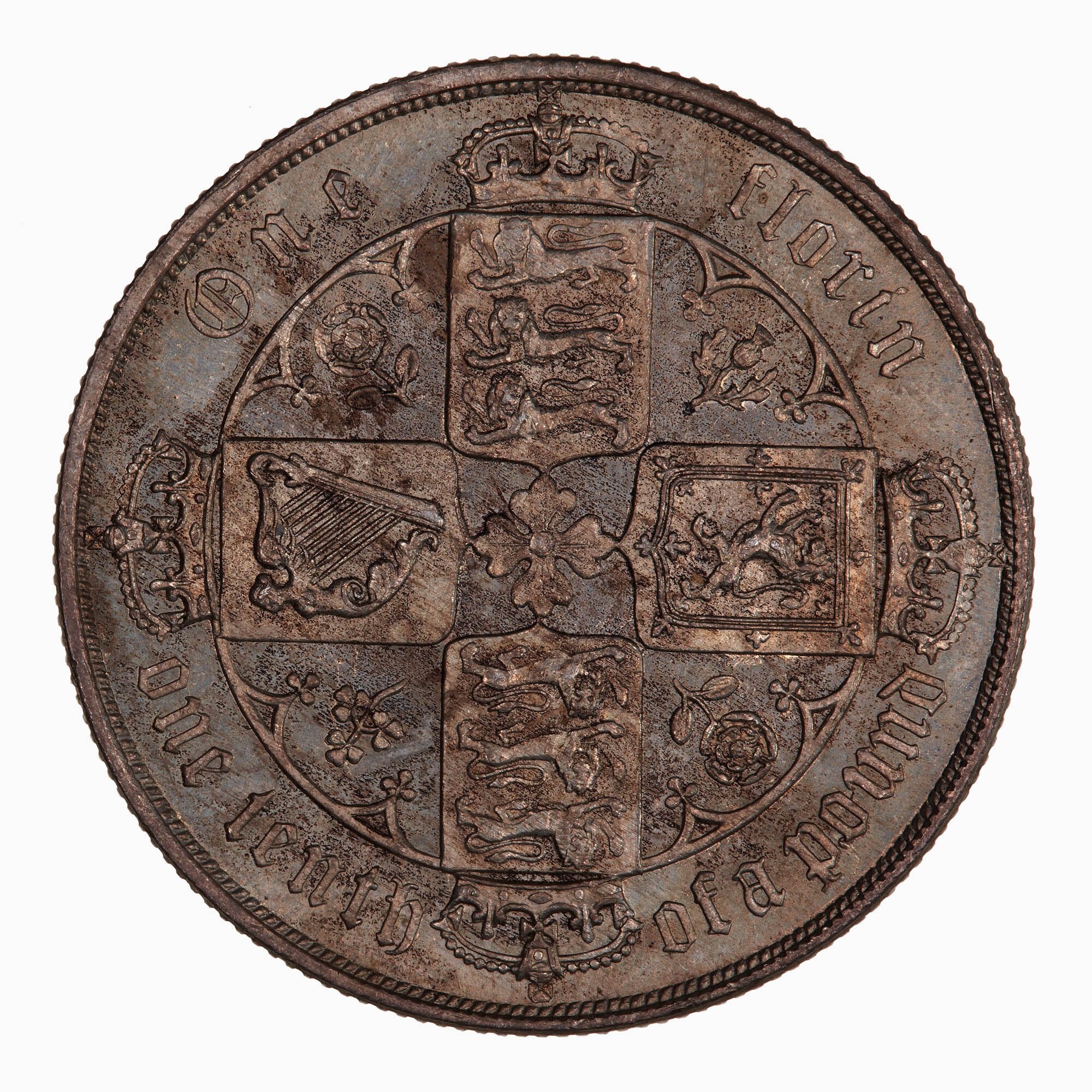 1883年 イギリス フローリン VF30 楽天市場】NGC VF30 ゴチックフローリン ビクトリア女王 銀貨