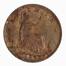 Coin - Farthing, Queen Victoria, Great Britain, 1895 (Reverse)