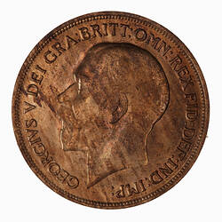 Coin - Penny, George V, Great Britain, 1917 (Obverse)