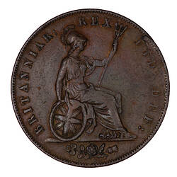 Coin - Halfpenny, George IV, Great Britain, 1826 (Reverse)