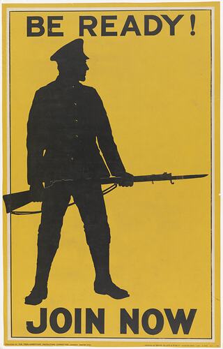 Poster - 'Be Ready / Join Now', British, World War I, 1914-1918