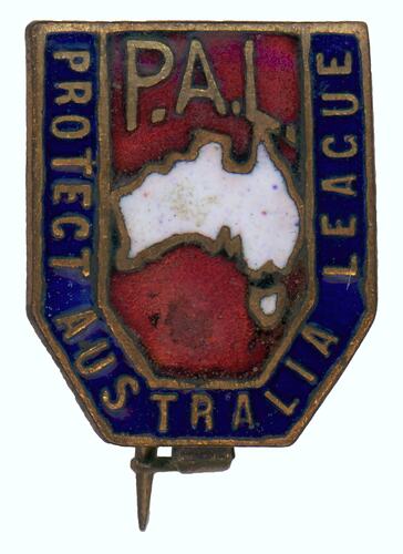 Badge - Protect Australia League, Australia, circa 1938