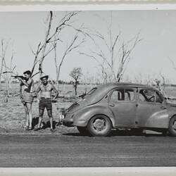 Photograph - Stopped on Side of the Road, Newell Highway, Queensland, Dec 1959