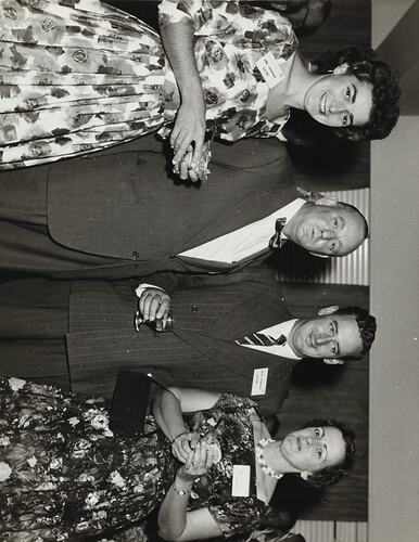 Photograph - Massey Harris Ferguson, Four Guests at the 'Show of Progress' Dealers Event, Melbourne, Victoria, 1956