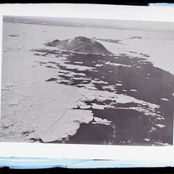 Glass Negative - 'Aerial View of the Antarctic Coast and Proclamation Island', BANZARE Voyage 1, Antarctica, 1929-1930