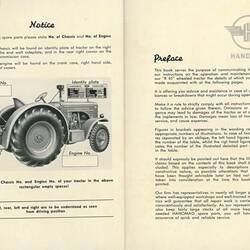 Instruction Booklet, Hanomag R45 Tractor