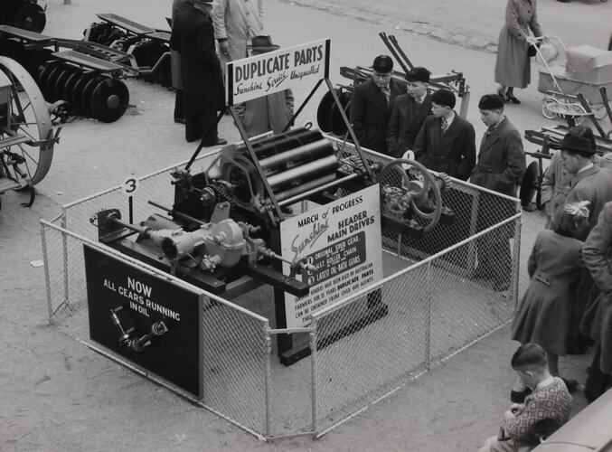 Photograph - H. V. McKay Massey Harris, Machinery at Royal Melbourne Show, Flemington, Victoria, Sep 1951