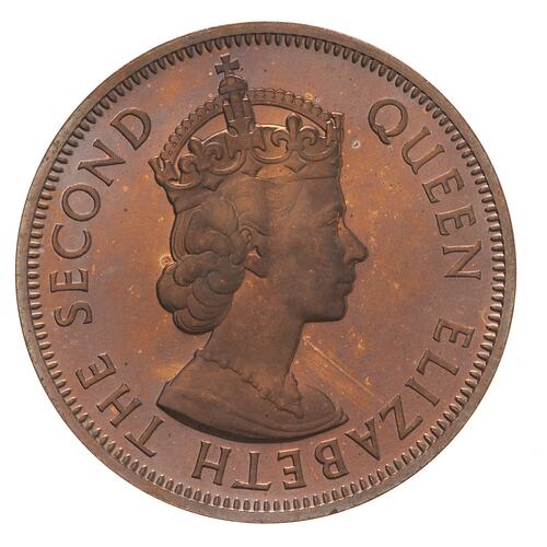 Proof Coin - 1 Cent, British Caribbean Territories, 1955