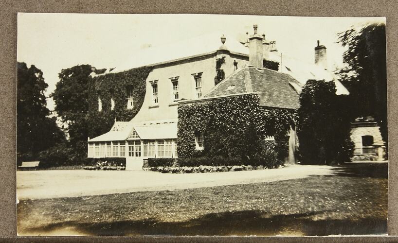 Photograph - Back of Bishopstrow House, Driver Cyril Rose, World War I ...