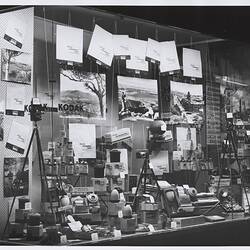 Photograph - Kodak, Shop Front Display, Developing Accessories, Hobart,Tasmania, 18 Jul 1960