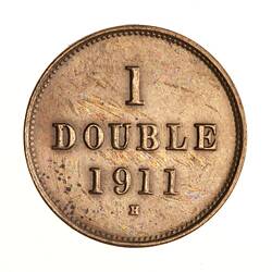 Coin - 1 Double, Guernsey, Channel Islands, 1911