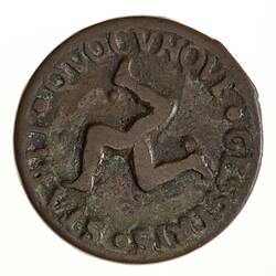 Coin - 1/2 Penny, Isle of Man, 1709