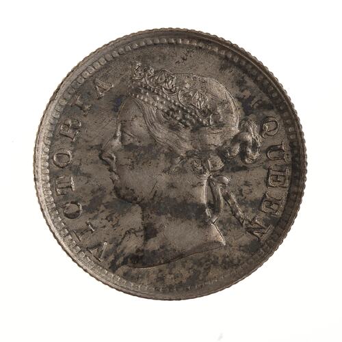 Coin - 5 Cents, Hong Kong, 1895