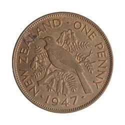 Coin - 1 Penny, New Zealand, 1947