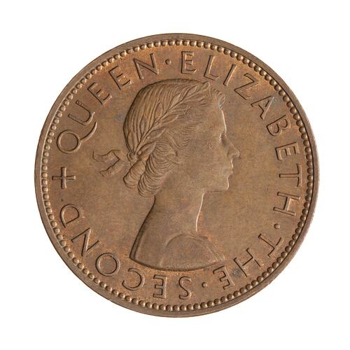 Coin - 1 Penny, New Zealand, 1960