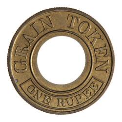 Famine Token - 1 Rupee, India, 1874