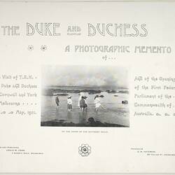 Booklet - 'The Duke & Duchess A Memento of Their Visit to Melbourne', Leslie W. Craw, Melbourne