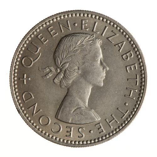 Coin - 1 Shilling, New Zealand, 1960