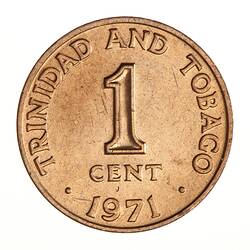 Coin - 1 Cent, Trinidad & Tobago, 1971