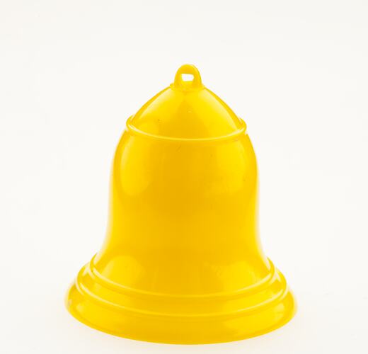 Christmas Decoration - Bell, Yellow Plastic
