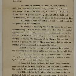 Report - Scrutiny of Votes for Ballarat Division, 31 Jul 1913