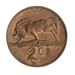 Coin - 2 Cents, South Africa, 1975