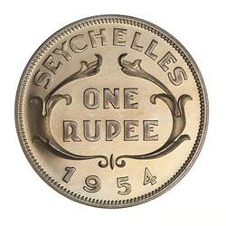 Proof Coin - 1 Rupee, Seychelles, 1954