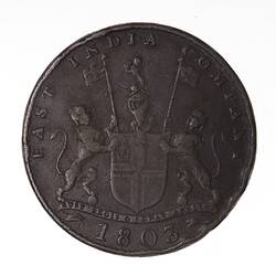 Coin - 10 Cash, Madras Presidency, India, 1803