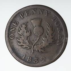Coin - 1 Penny, Nova Scotia, Canada, 1832