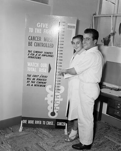 Negative - Cancer Donation Chart, Melbourne, Victoria, 1958