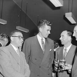 Negative - Chesebrough Manufacturing Company, Group Portrait at Cocktail Party, Clayton, Victoria, Oct 1953