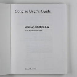 Concise User's Guide - Microsoft MS-DOS 6.22, with Disks, 1994