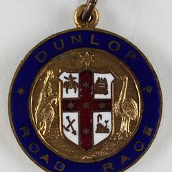 Medal, cycling. Mr Hubert Opperman. Dunlop Road Race - Warrnambool to Melbourne, 1924