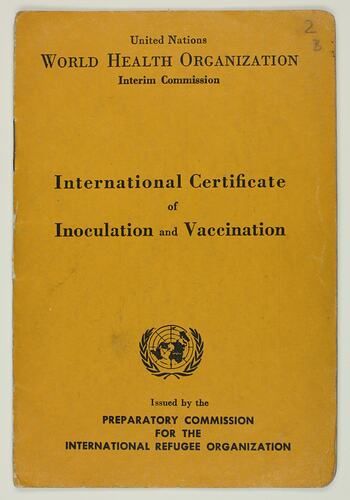 International Certificate of Inoculation and Vaccination - Esma Banner