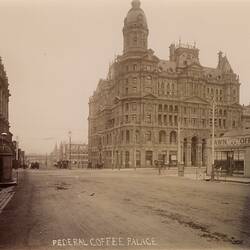 Photograph - Federal Coffee Palace, cnr Collins & King Streets, Melbourne, Victoria, circa 1890