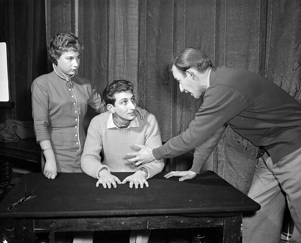 Portrait of Three People, Melbourne, Victoria, Jul 1958