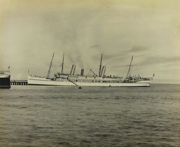 Photograph - Federation Celebrations, 'The Royal Yacht Ophir at Port Melbourne Pier', Melbourne, May1901
