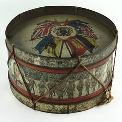 Toy Drum - Militaria Advertising, Tin, World War I, 1914-1918