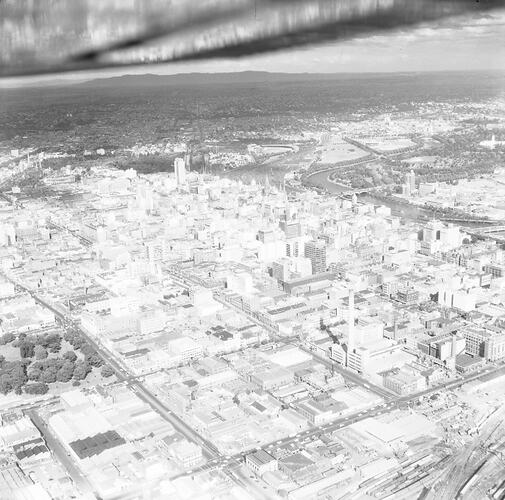 Negative - Aerial View of Melbourne, circa 1962