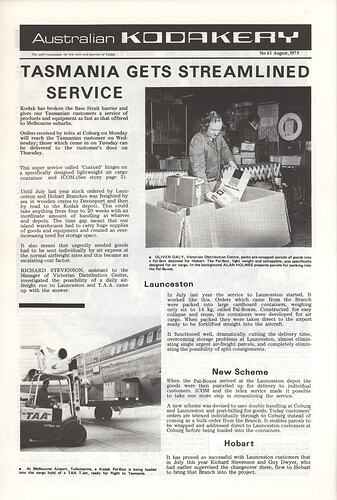 Newsletter - 'Australian Kodakery', No 61, Aug 1975