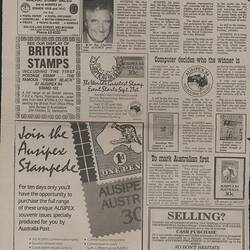 Newspaper Cutting - The Courier, Ausipex 84, 19 Sep 1984