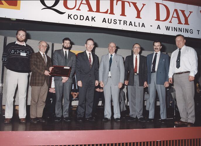 Photograph - Group of Men at Kodak Australia Quality Day Awards, circa 1990