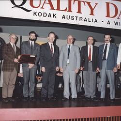 Photograph - Group of Men at Kodak Australia Quality Day Awards, circa 1990