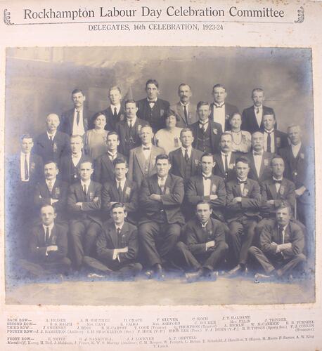 Photograph - Rockhampton Labour Day Celebration Committee, 1923-1924