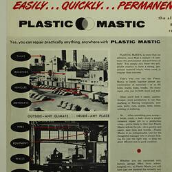 Text and two photographs of manufacturing plant.