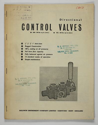 Front cover with photo image and printed text.