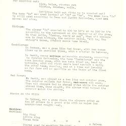 Interview Notes - Dorothy Howard, Discussion With Warwick Bottomley about Games Played at Cammeray Public School, 1954-1955